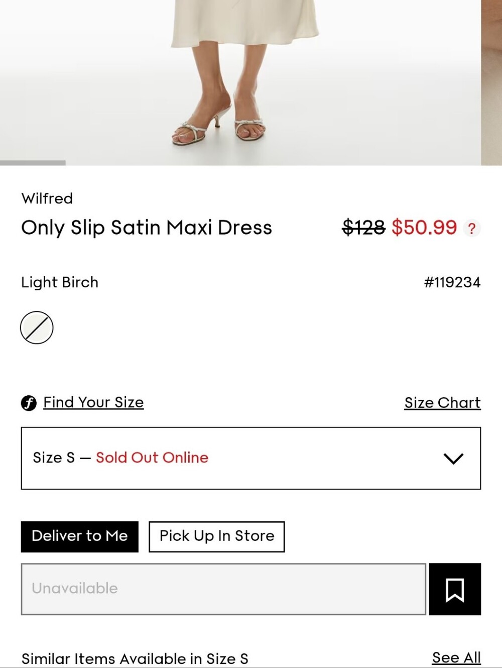 Aritzia By Wilfred Only Slip Satin Dress Size XS Dress with Spaghetti Strap{B21} - Picture 9 of 13